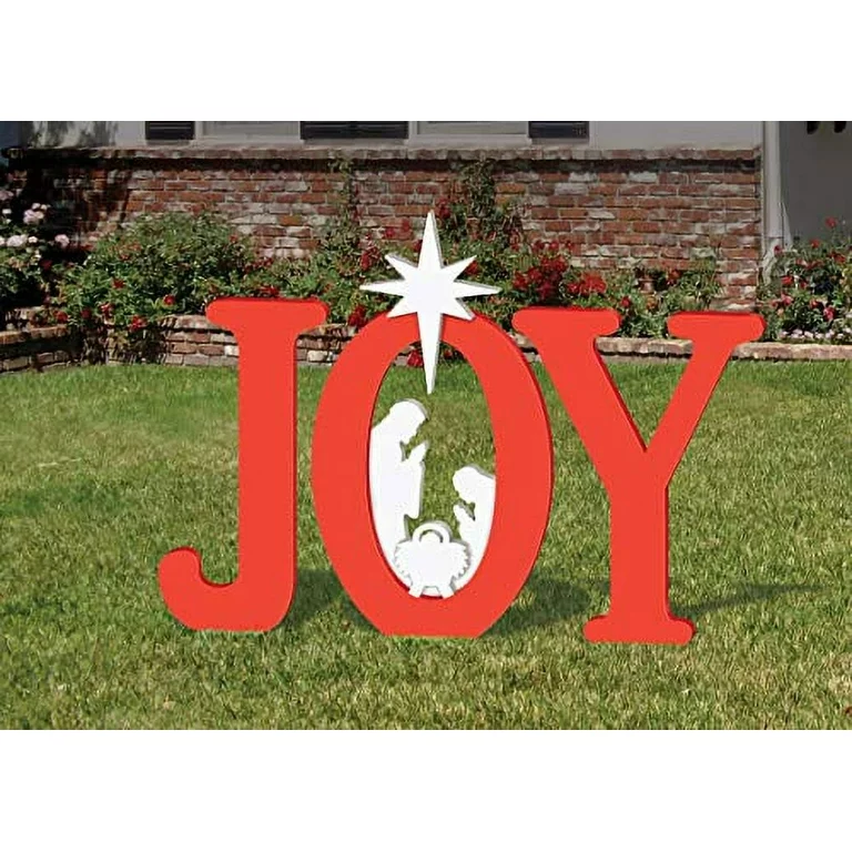 Joy Nativity yard signs