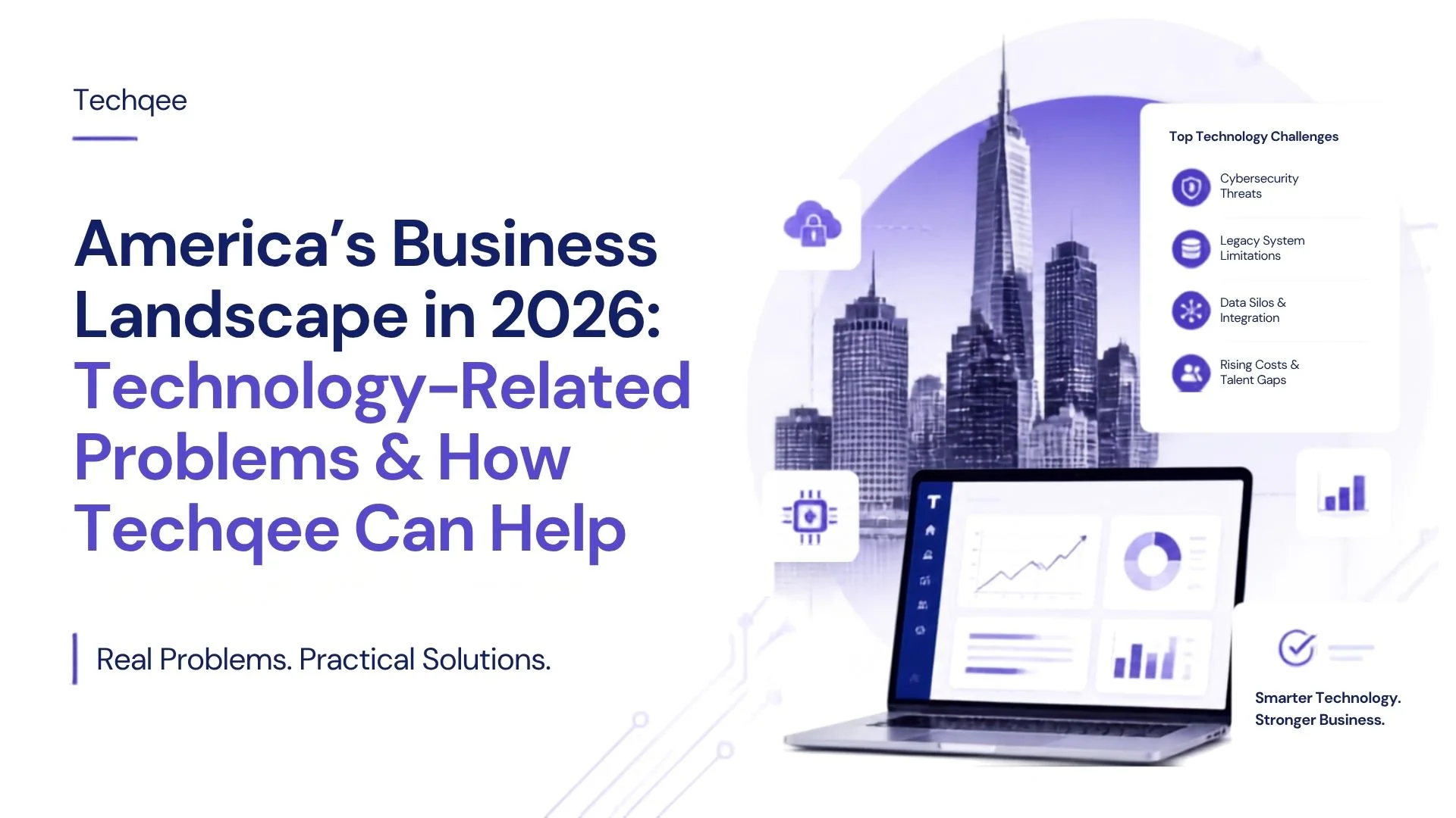 America’s Business Landscape in 2026: Technology-Related Problems & How Techqee Can Help 2 Technology Challenges for Businesses in 2026 How Techqee Helps